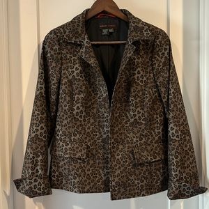 Nina McLemore leopard print blazer- size 6